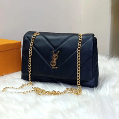 Soft Material Shoulder Bag with Long Chain