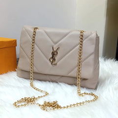 Soft Material Shoulder Bag with Long Chain