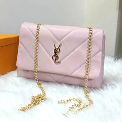 Soft Material Shoulder Bag with Long Chain