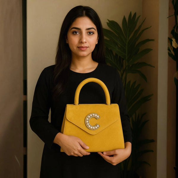 Premium Branded Handbag – Compact 9x5 Inch Size in 4 Stunning Colors