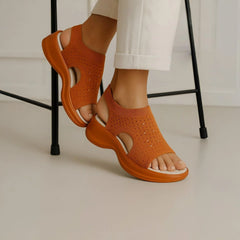 Women’s Trendy Knit Slip-On Sandals – Comfort & Style