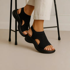 Women’s Trendy Knit Slip-On Sandals – Comfort & Style