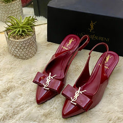 YSL Iconic Slingback Heels – Premium Comfort & Style (Sizes 36–42)