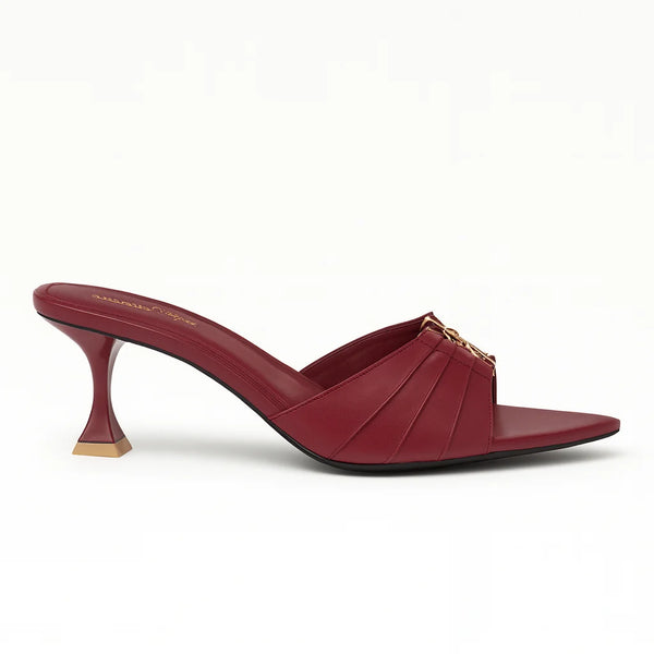YSL Premium Quality Heels for Women – Black & Maroon