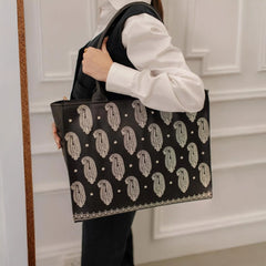 Zellbury Embroidered Premium PU Tote Bag