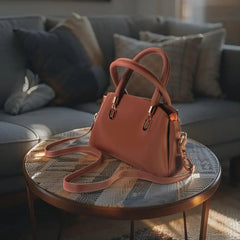 Velanzy Sleek Curve Tote – Cinnamon Bronze