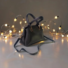 Velanzy Sleek Curve Tote – Midnight Black Elegance