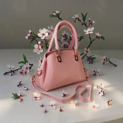 Velanzy Sleek Curve Tote – Blush Bloom