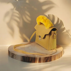 Velanzy Luxe Satchel – Mustard Glow Velvet