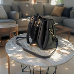 Velanzy Signature Tote – Noir Black Luxe