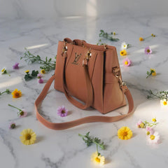 Velanzy Signature Tote – Camel Tan Luxe