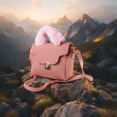 Velanzy Luxe Satchel – Blush Petal Velvet