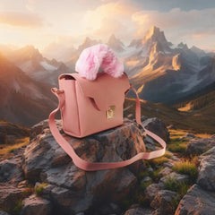 Velanzy Luxe Satchel – Blush Petal Velvet