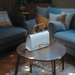 Velanzy Luxe Flap Satchel – Sky Mist Blue