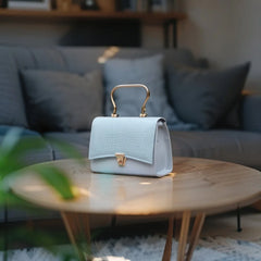 Velanzy Luxe Flap Satchel – Sky Mist Blue