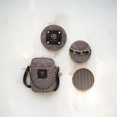 Velanzy Quilted Mini Sling – Mauve Chic