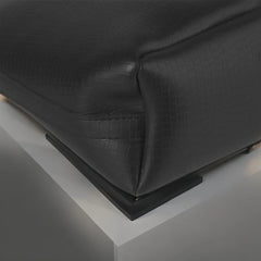 Velanzy Croc-Textured Shoulder Tote – Black Luxe