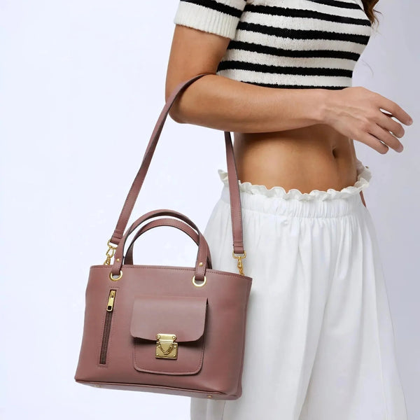 Velanzy Classic Mini Tote – Cocoa Bronze