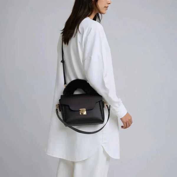 Velanzy Luxe Satchel – Midnight Noir Velvet